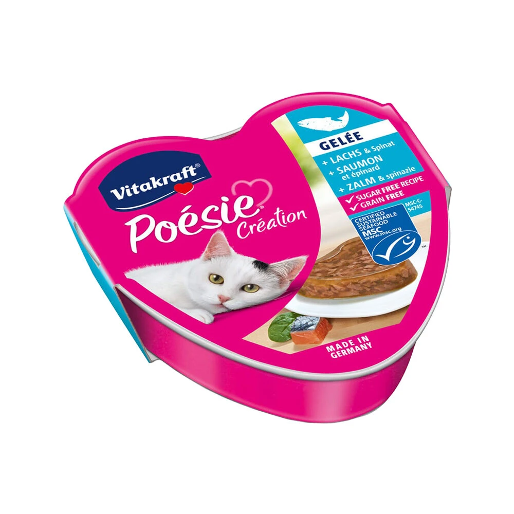 Vitakraft Poésie Zalm & Spinazie In Gelei - Afbeelding 2