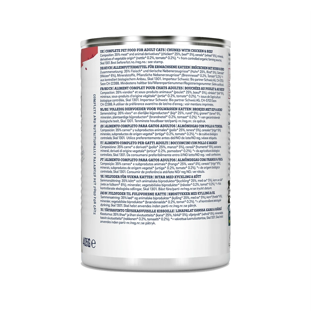 Yarrah - Natvoer Kat Blik Chunks Met Kip & Rund Bio - Afbeelding 5